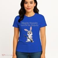 Funny Hippity Hoppity Get Off My Property Gift Women's T-Shirt thumb 4