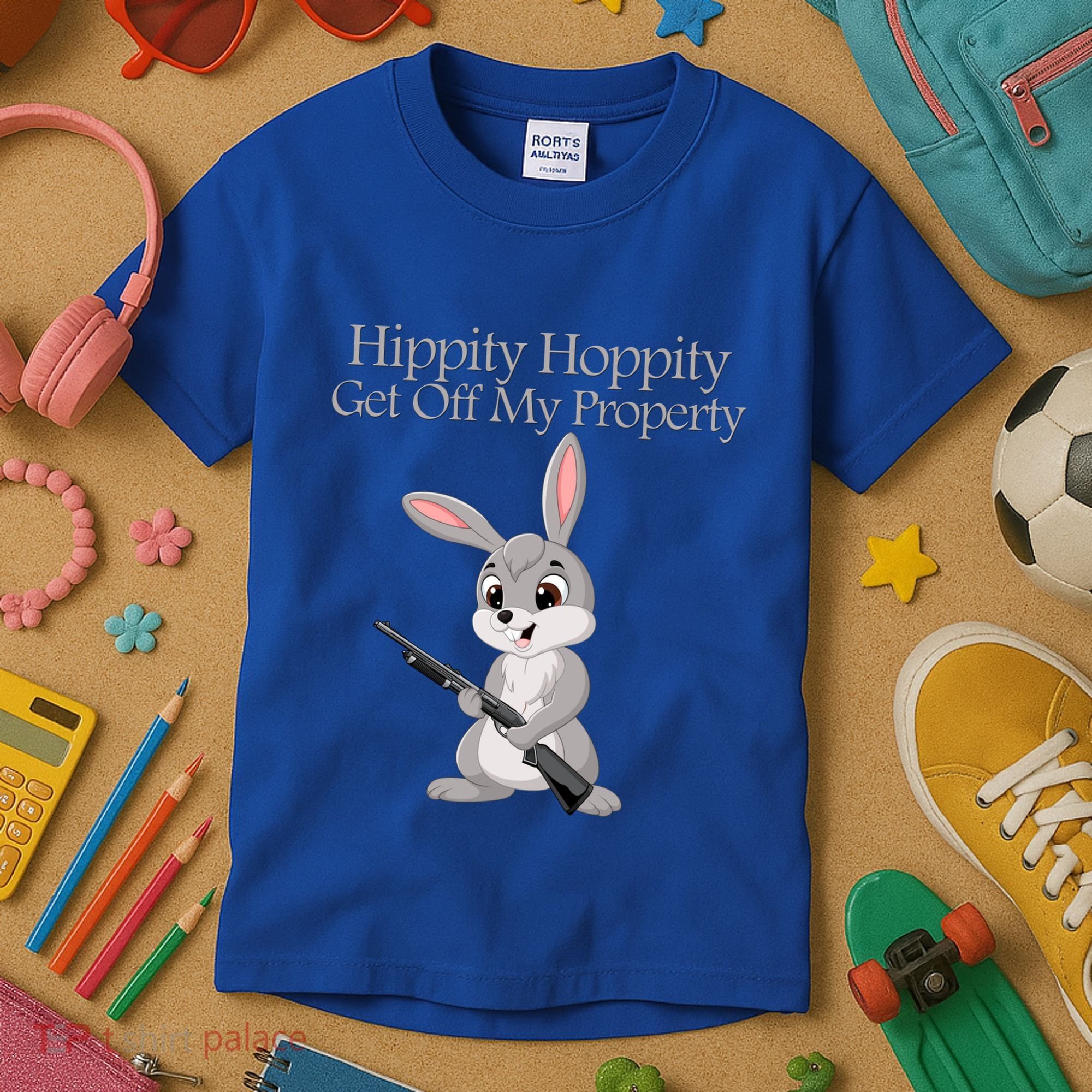 Funny Hippity Hoppity Get Off My Property Gift Kids T-Shirt