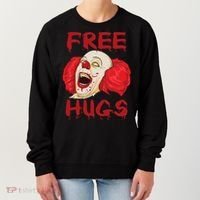 Free Hugs Halloween Evil Killer Scary Clown Horror Gift Women's Sweatshirt thumb 0
