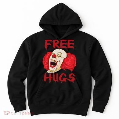 Free Hugs Halloween Evil Killer Scary Clown Horror Gift Hoodie