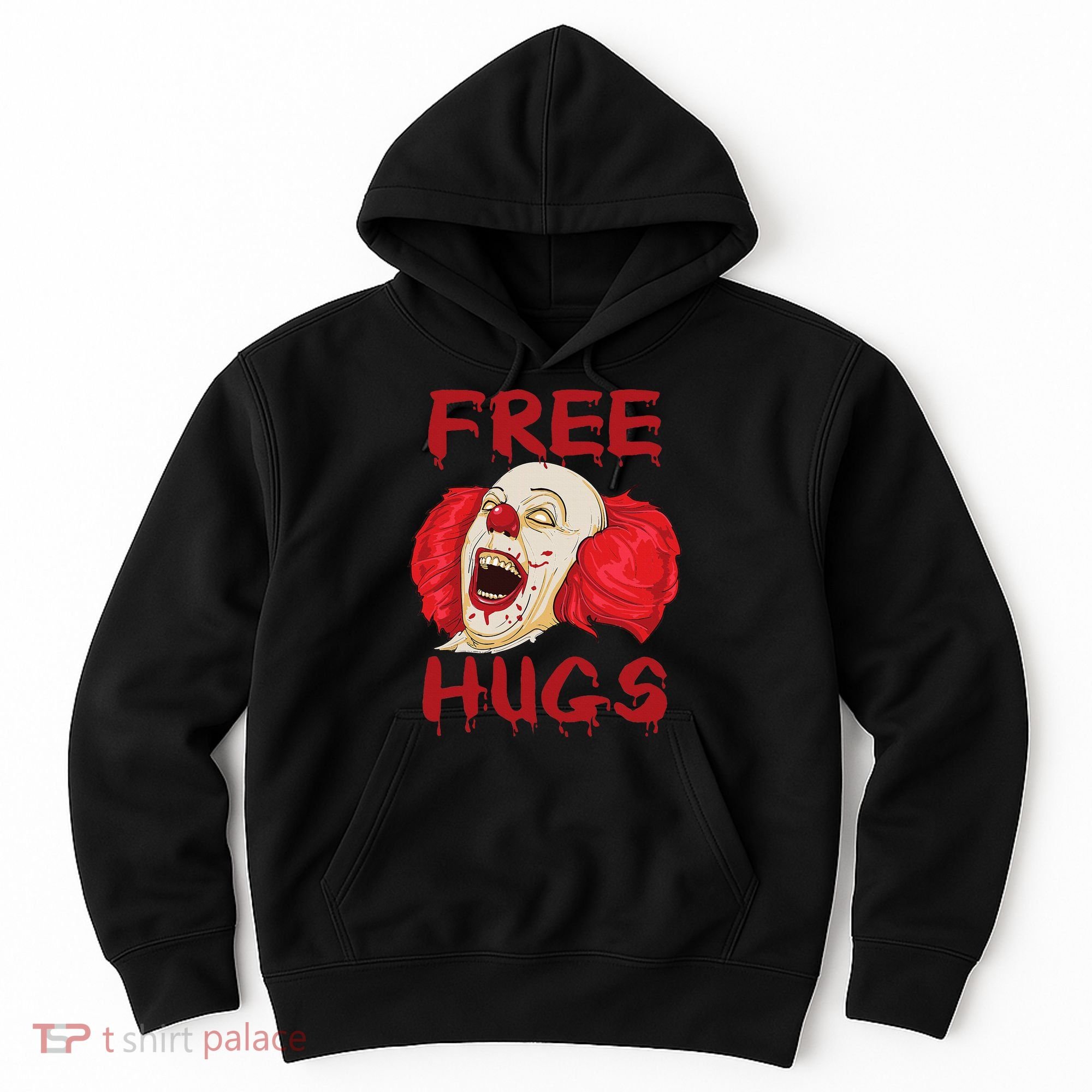 Free Hugs Halloween Evil Killer Scary Clown Horror Gift Hoodie