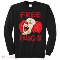 Free Hugs Halloween Evil Killer Scary Clown Horror Gift Sweatshirt thumb 0
