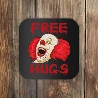Free Hugs Halloween Evil Killer Scary Clown Horror Gift Coaster thumb 0