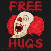Free Hugs Halloween Evil Killer Scary Clown Horror Gift Coaster thumb 2