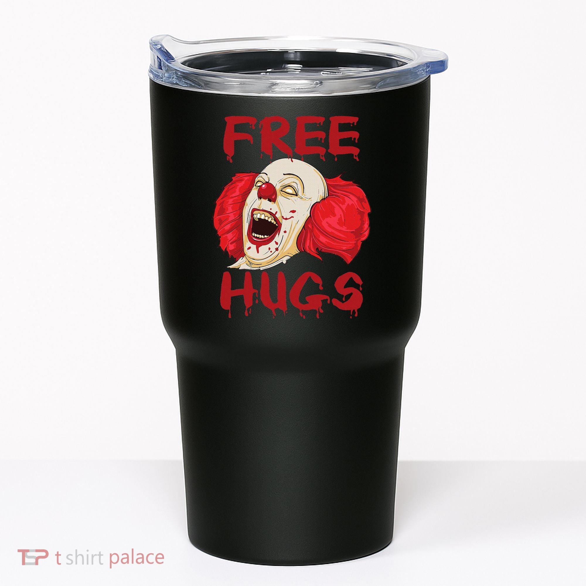 Free Hugs Halloween Evil Killer Scary Clown Horror Gift Tumbler