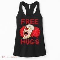 Free Hugs Halloween Evil Killer Scary Clown Horror Gift Women's Tank Top thumb 0