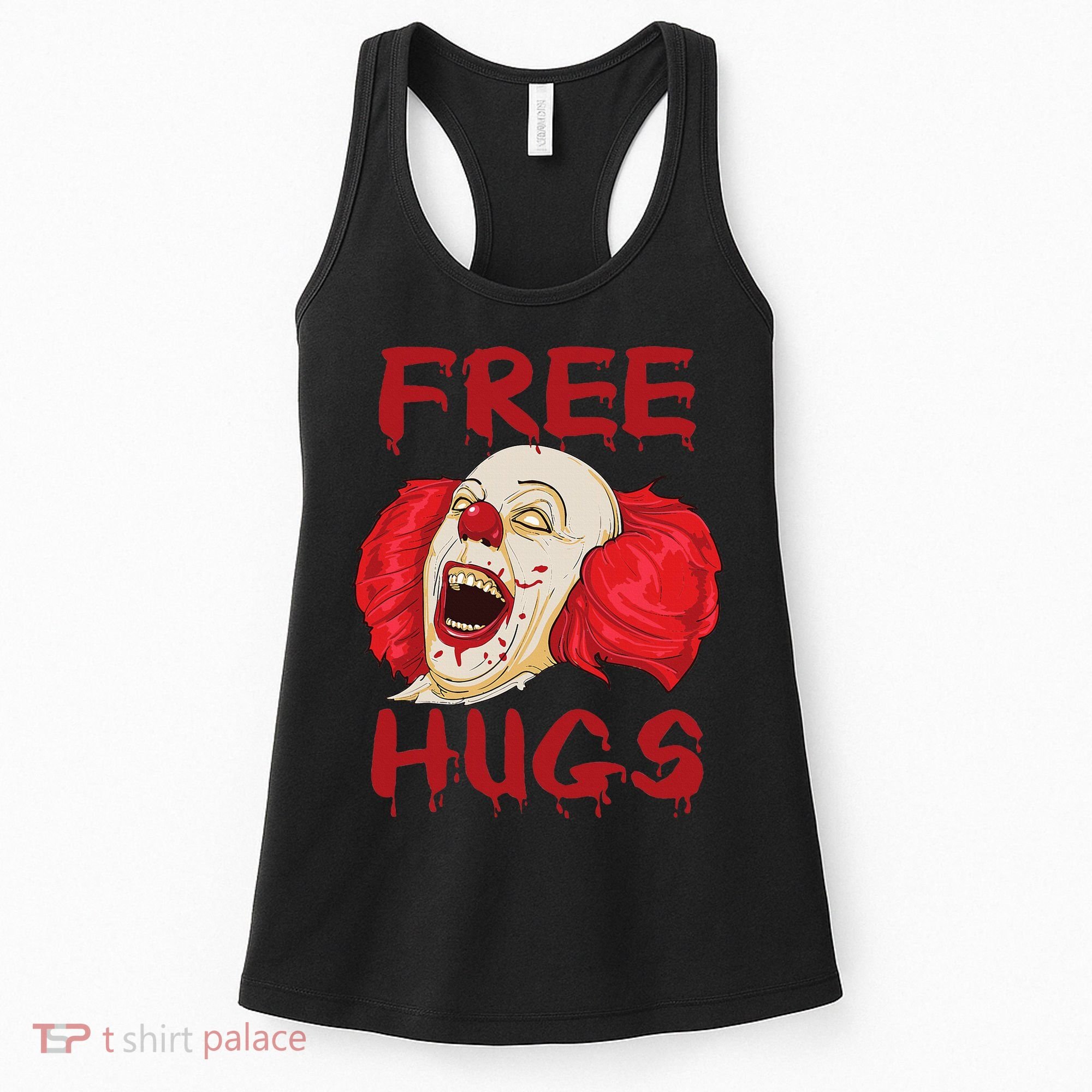 Free Hugs Halloween Evil Killer Scary Clown Horror Gift Women's Tank Top