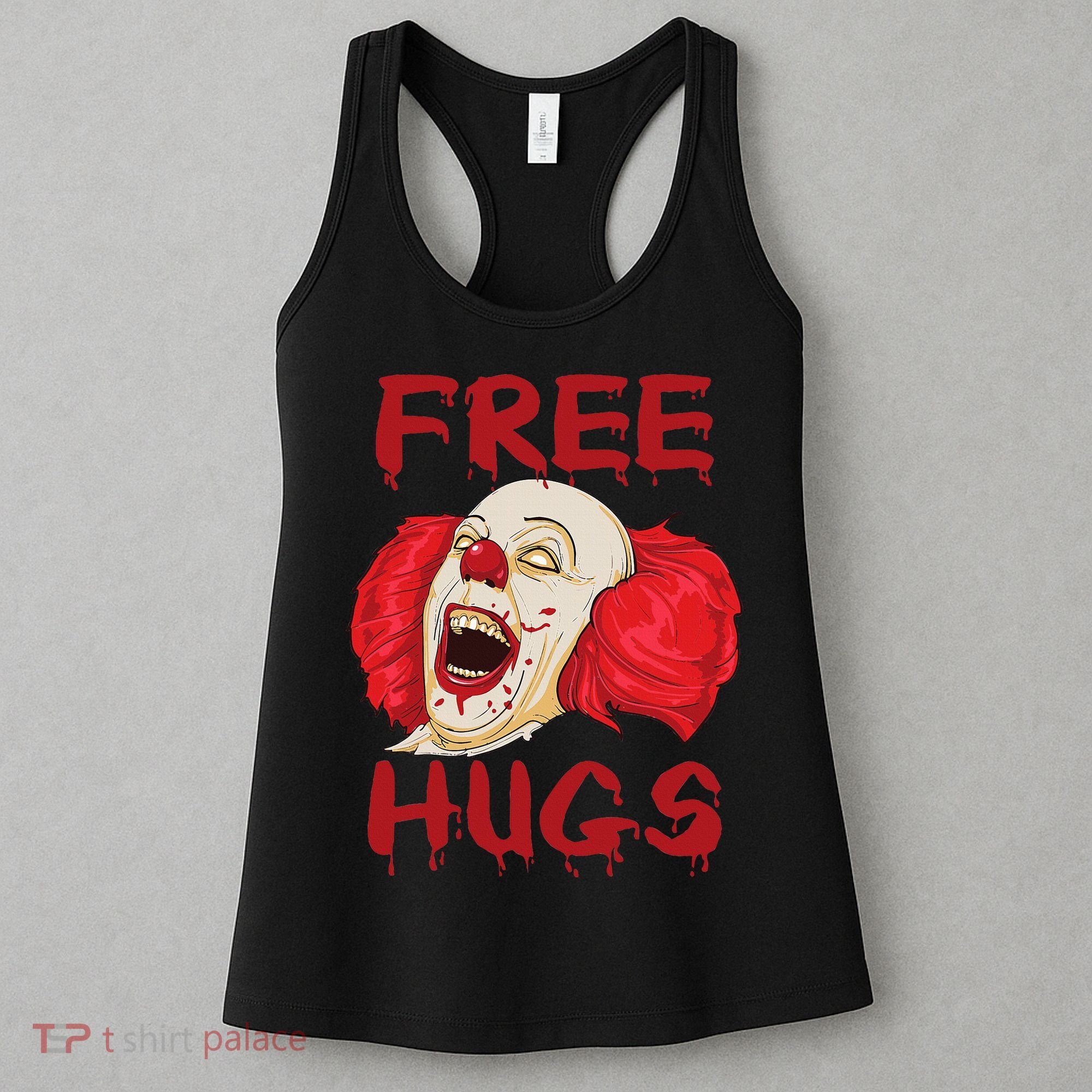Free Hugs Halloween Evil Killer Scary Clown Horror Gift Women's Tank Top