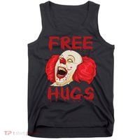 Free Hugs Halloween Evil Killer Scary Clown Horror Gift Tank Top thumb 0
