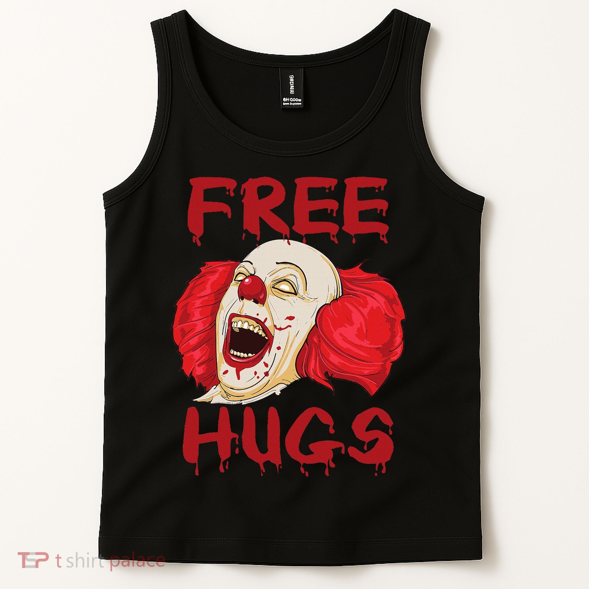 Free Hugs Halloween Evil Killer Scary Clown Horror Gift Tank Top