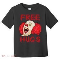 Free Hugs Halloween Evil Killer Scary Clown Horror Gift Toddler T-Shirt thumb 0