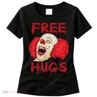 Free Hugs Halloween Evil Killer Scary Clown Horror Gift Women's T-Shirt thumb 0