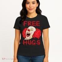 Free Hugs Halloween Evil Killer Scary Clown Horror Gift Women's T-Shirt thumb 4