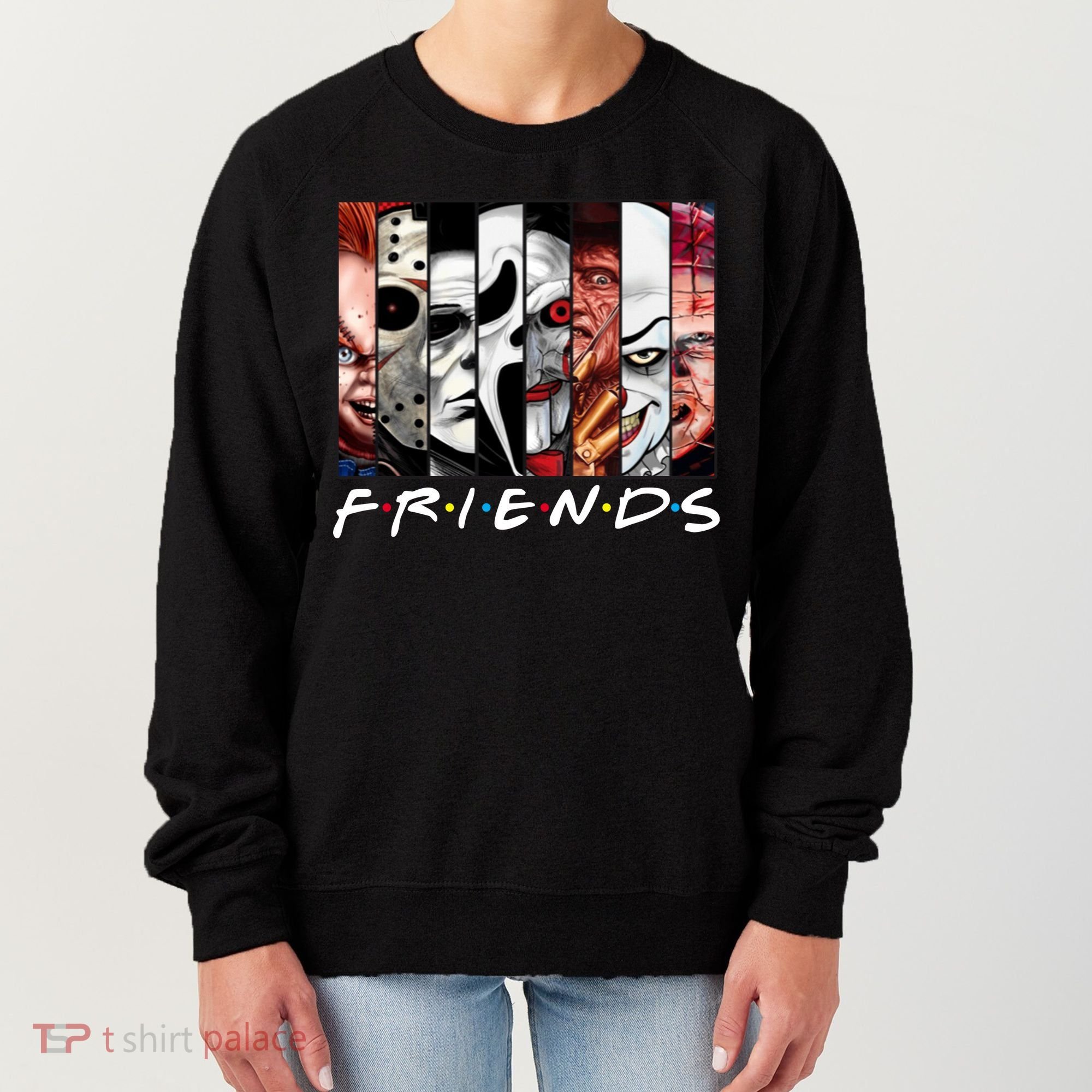 Friends Halloween Horror Squad Parody Women's Sweatshirt