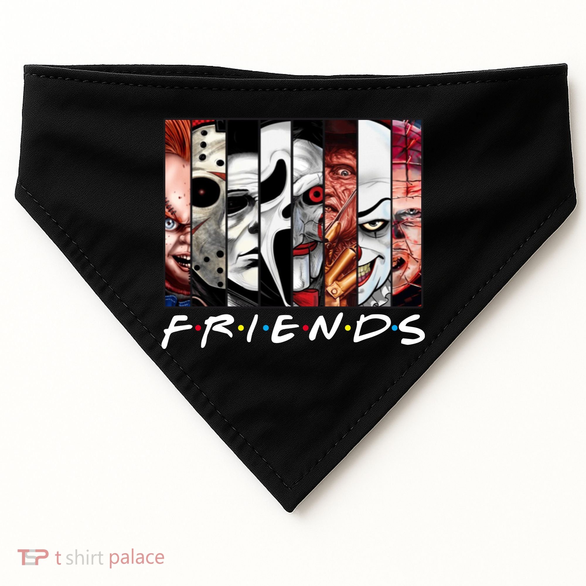 Friends Halloween Horror Squad Parody USA-Made Doggie Bandana