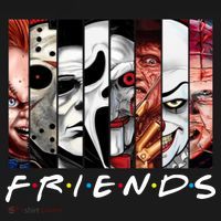 Friends Halloween Horror Squad Parody Hoodie thumb 7