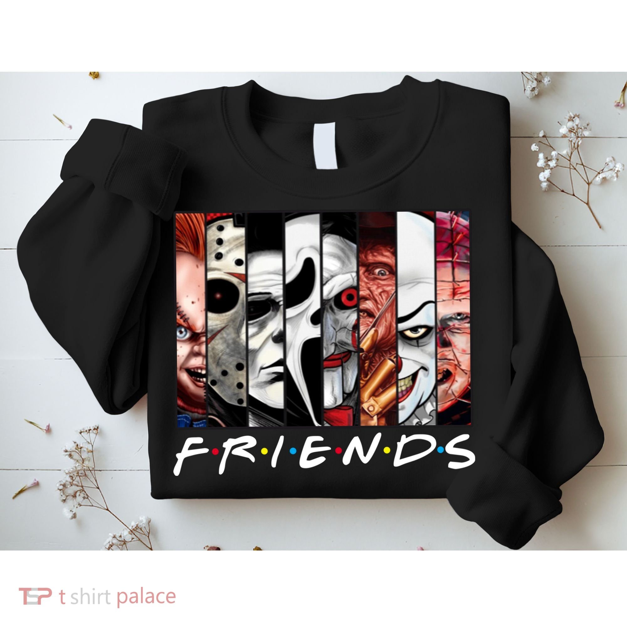 Friends Halloween Horror Squad Parody Sweatshirt