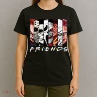 Friends Halloween Horror Squad Parody T-Shirt thumb 4