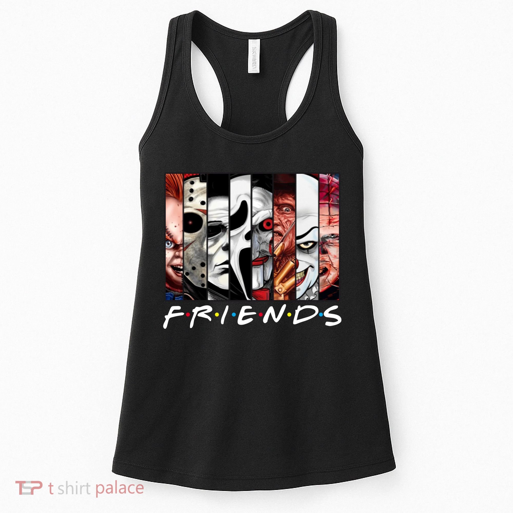 Friends Halloween Horror Squad Parody Women's Tank Top