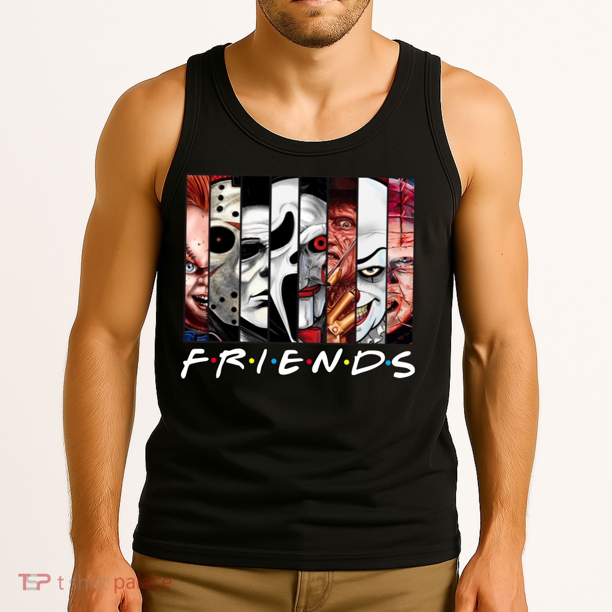 Friends Halloween Horror Squad Parody Tank Top