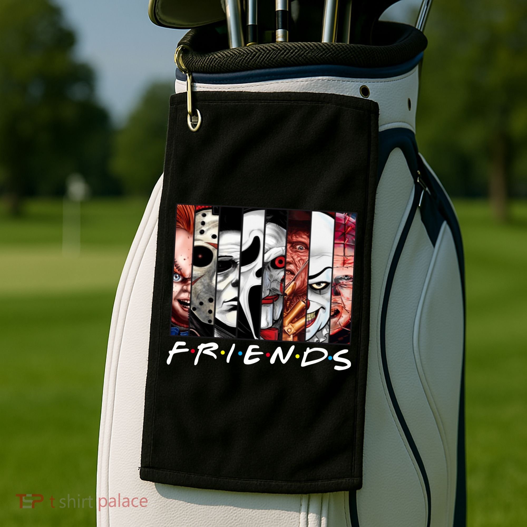 Friends Halloween Horror Squad Parody Golf Towel