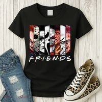 Friends Halloween Horror Squad Parody Women's T-Shirt thumb 3