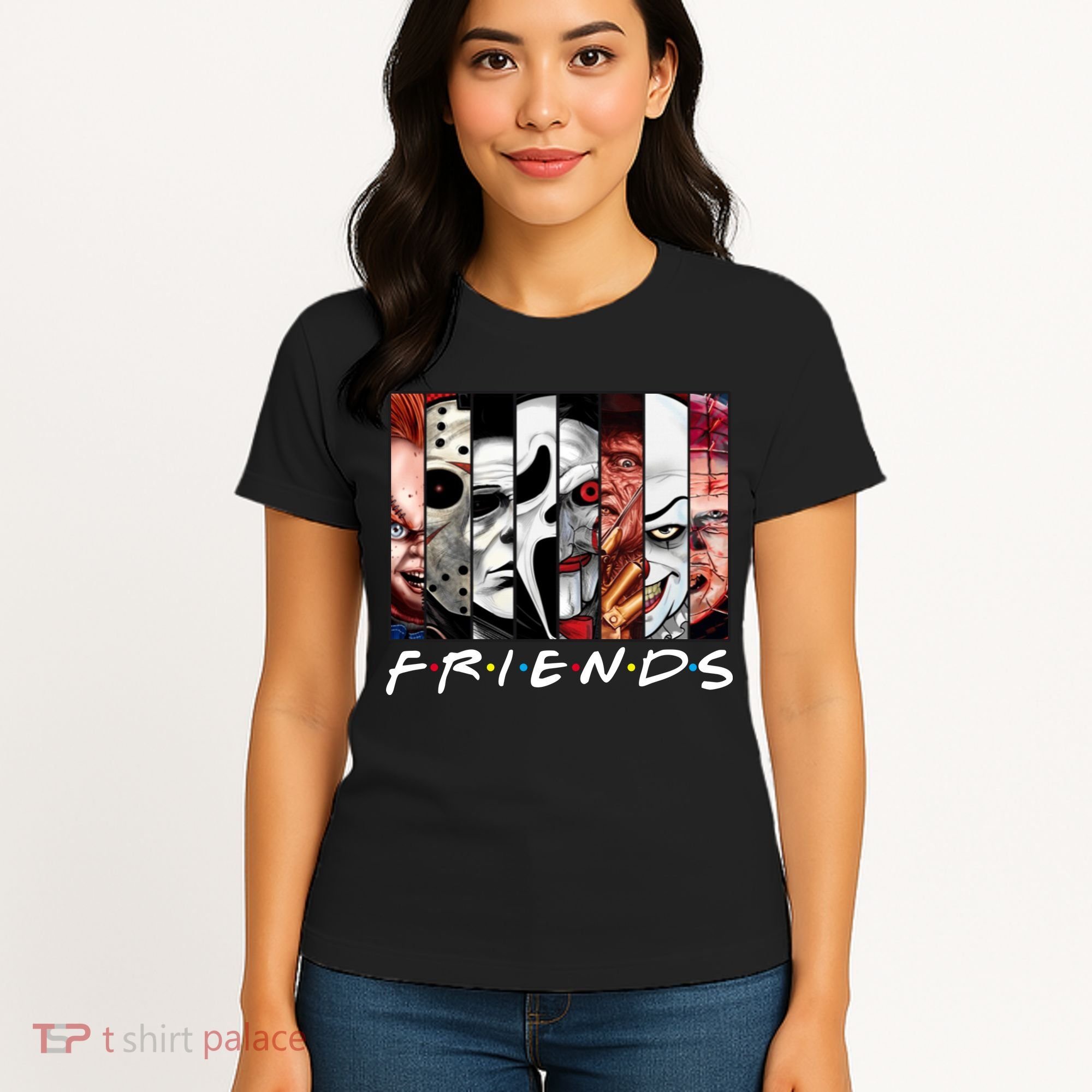 Friends Halloween Horror Squad Parody Women's T-Shirt