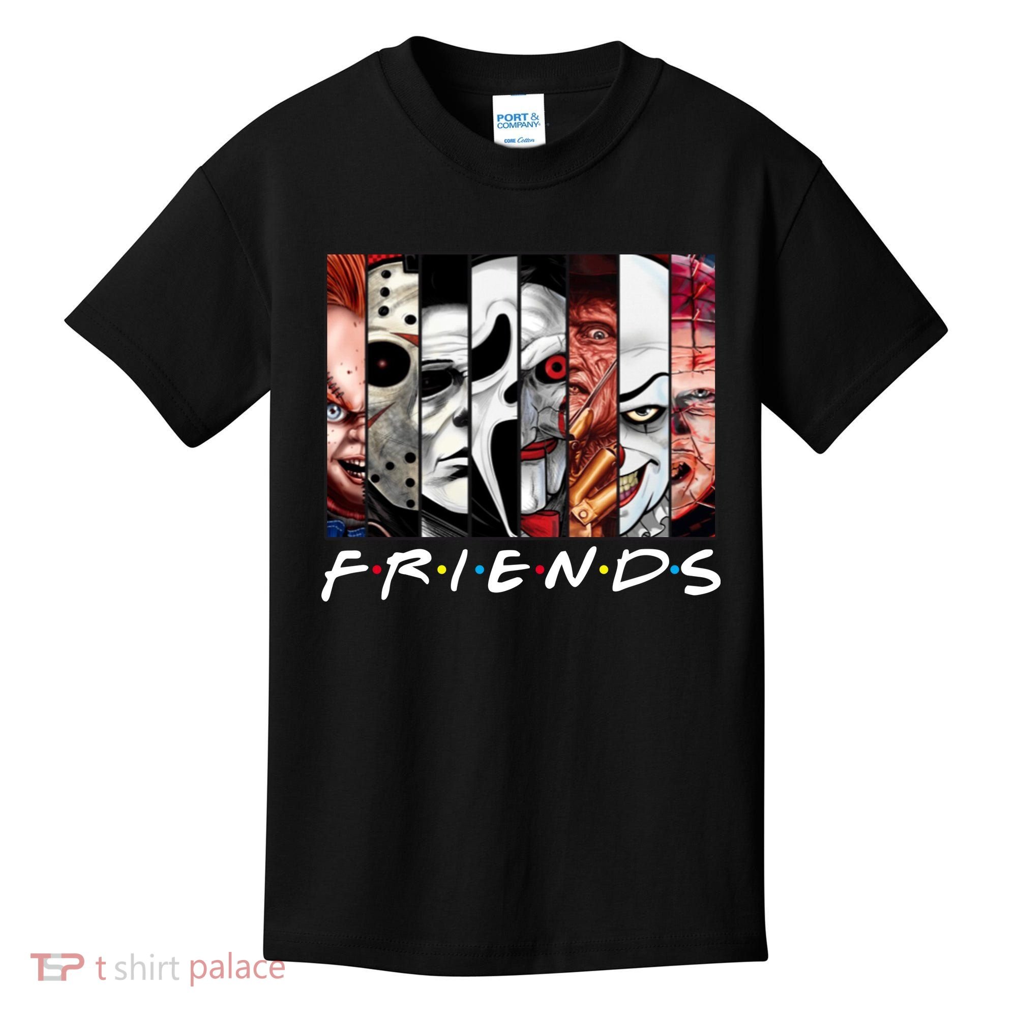 Friends Halloween Horror Squad Parody Kids T-Shirt
