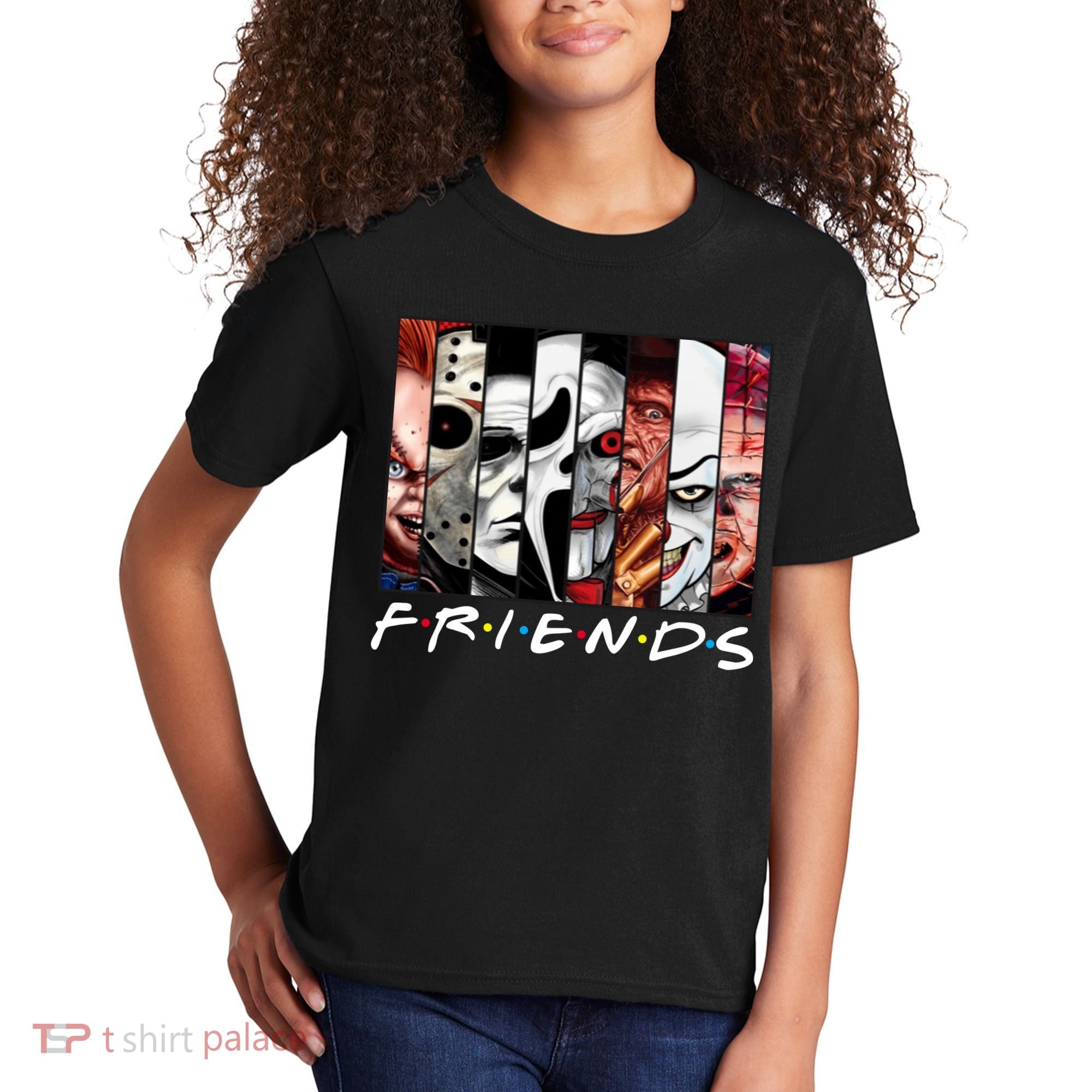 Friends Halloween Horror Squad Parody Kids T-Shirt