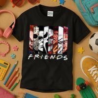 Friends Halloween Horror Squad Parody Kids T-Shirt thumb 3