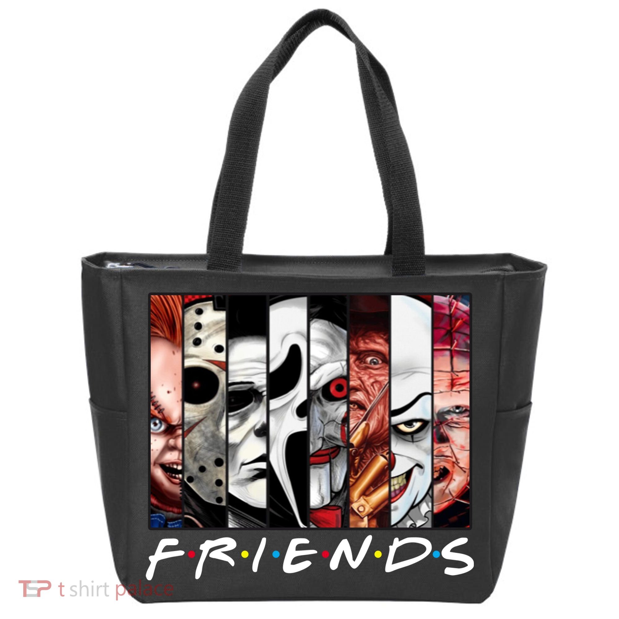Friends Halloween Horror Squad Parody Tote Bag