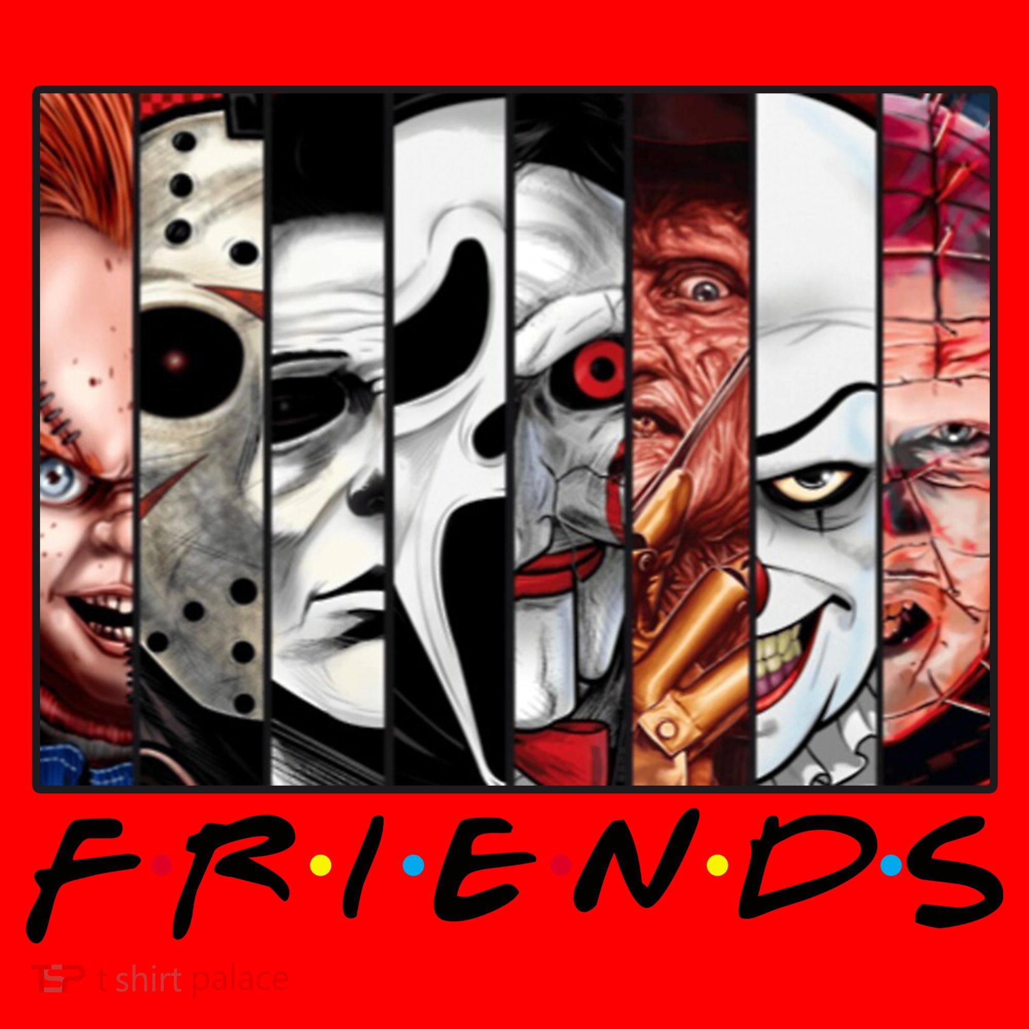 Friends Halloween Horror Squad Parody Santa Hat