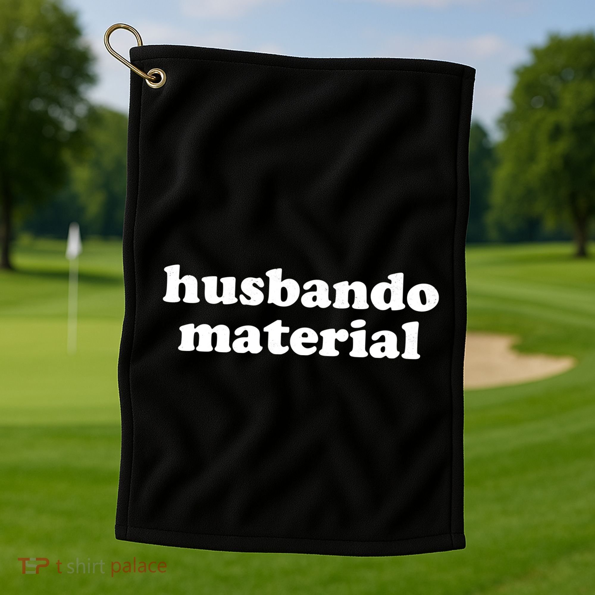 Funny Husbando Husband Material Anime Fan Golf Towel