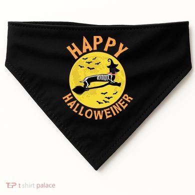 Funny Happy Halloweiner Dachshund Lover USA-Made Doggie Bandana