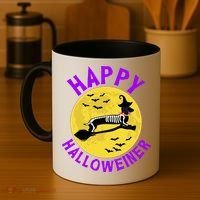 Funny Happy Halloweiner Dachshund Lover Coffee Mug thumb 4