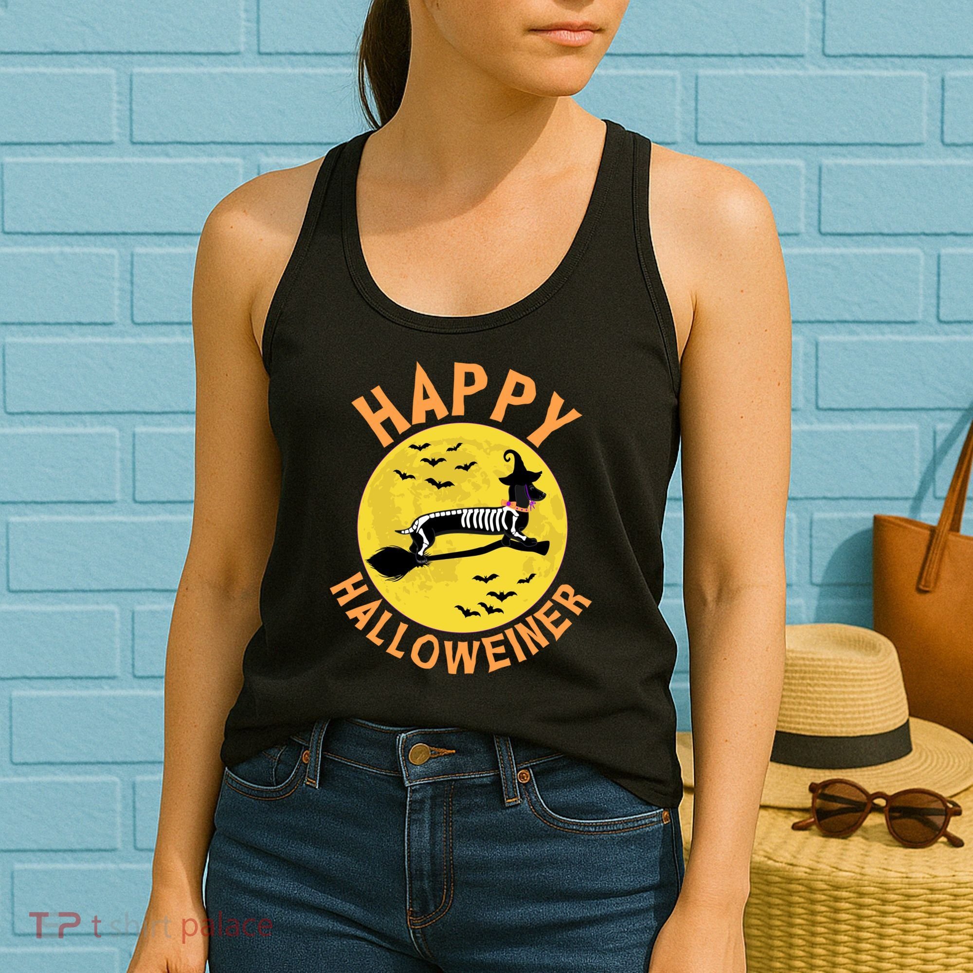 Funny Happy Halloweiner Dachshund Lover Women's Tank Top