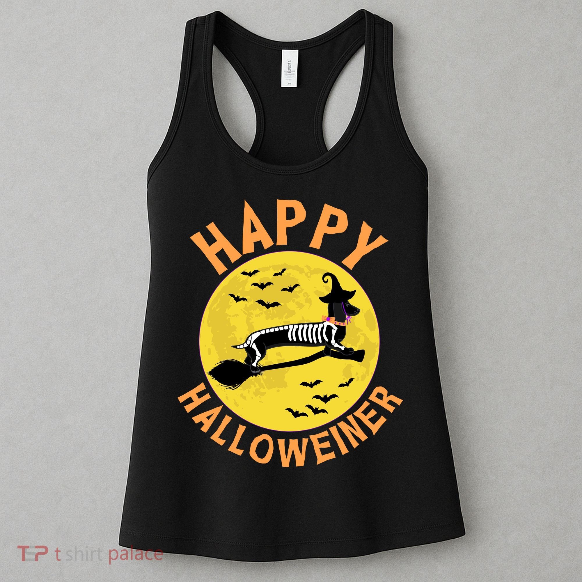 Funny Happy Halloweiner Dachshund Lover Women's Tank Top