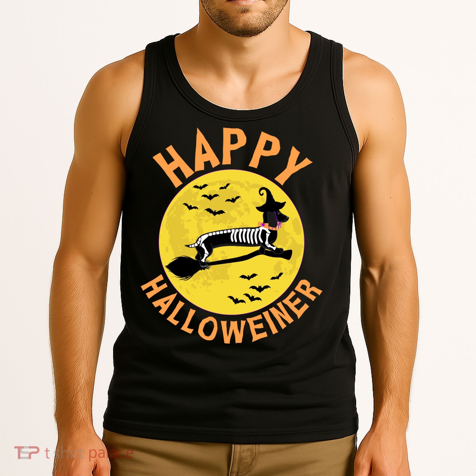 Funny Happy Halloweiner Dachshund Lover Tank Top