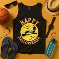 Funny Happy Halloweiner Dachshund Lover Tank Top thumb 4