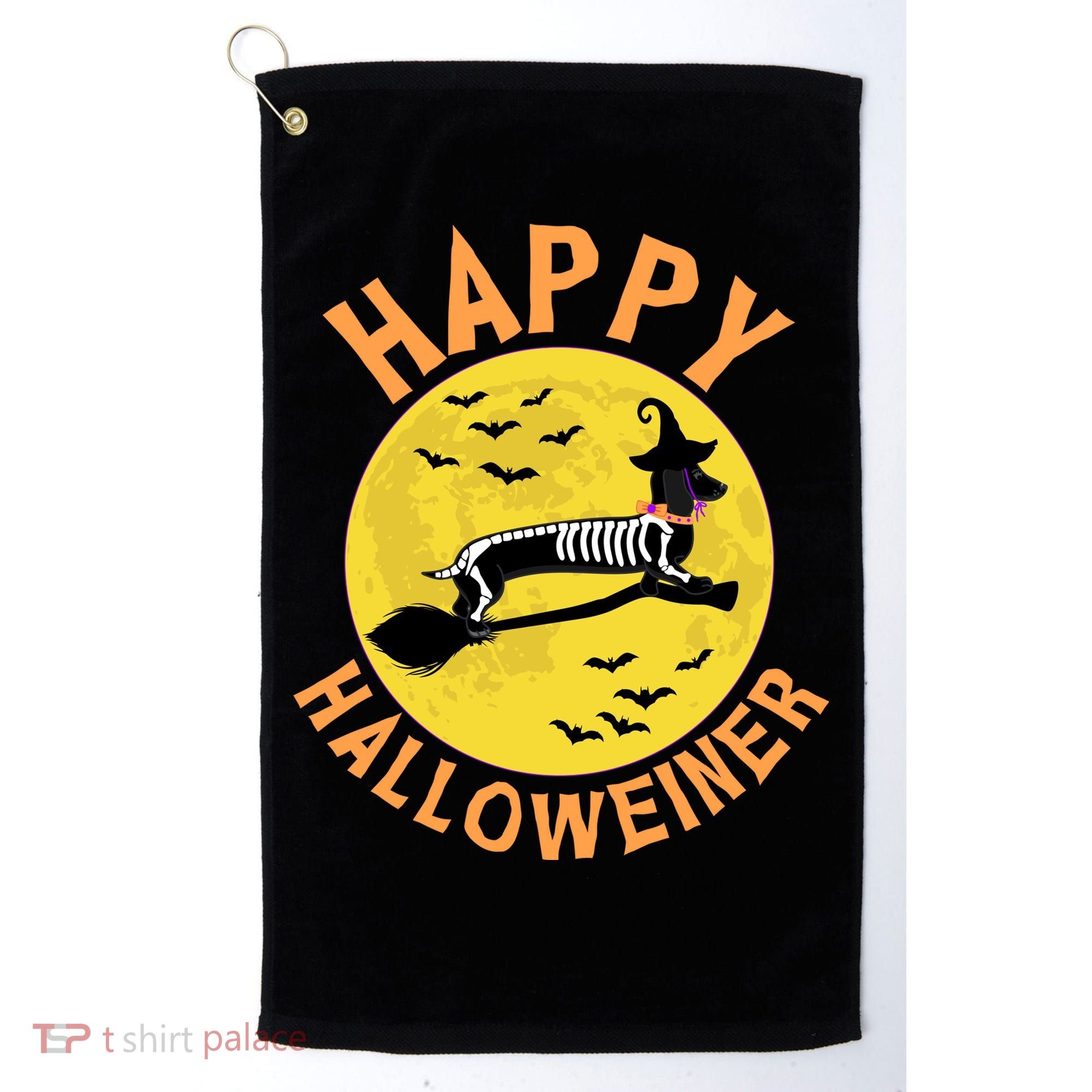 Funny Happy Halloweiner Dachshund Lover Golf Towel
