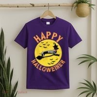 Funny Happy Halloweiner Dachshund Lover T-Shirt thumb 2