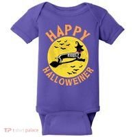 Funny Happy Halloweiner Dachshund Lover Baby Bodysuit thumb 0