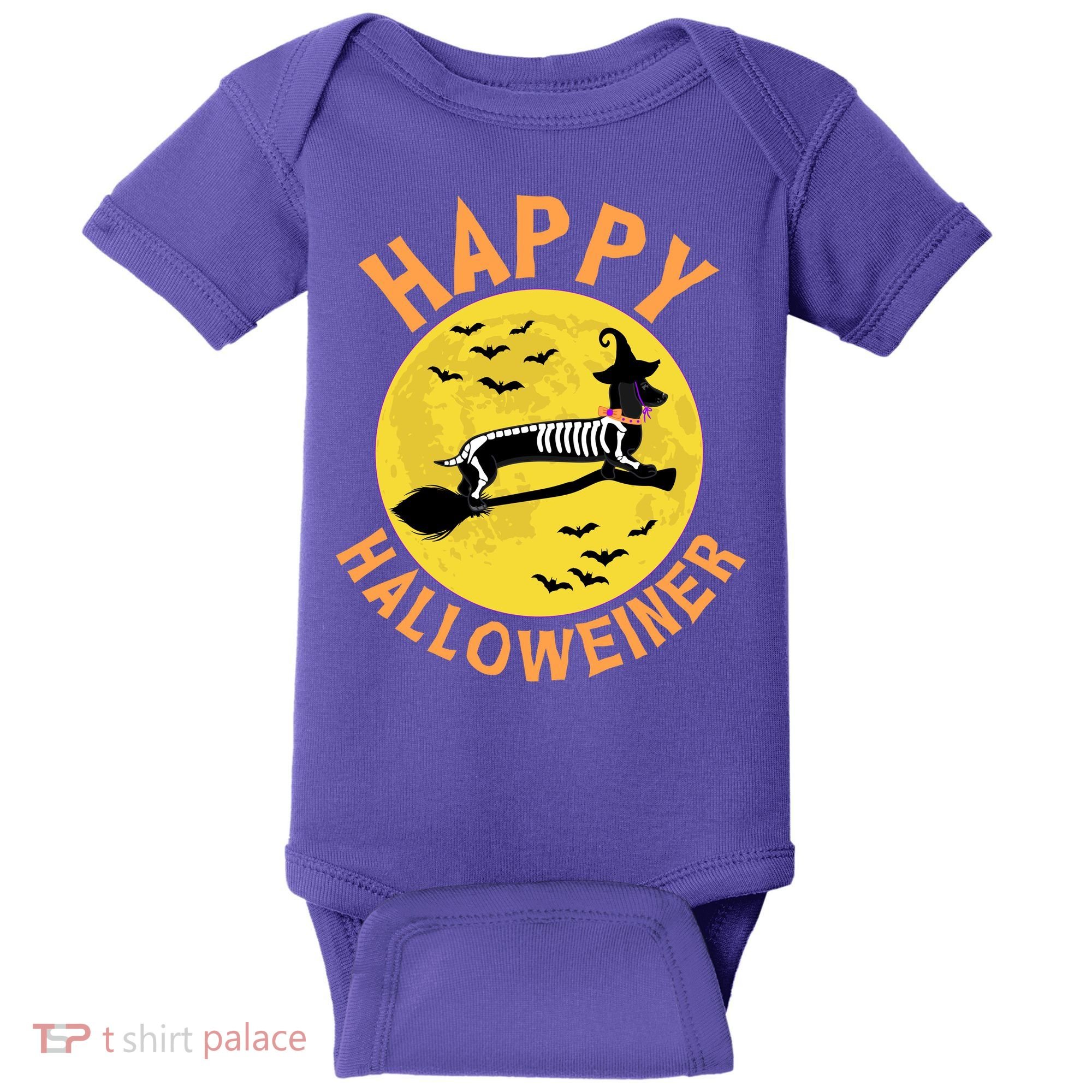 Funny Happy Halloweiner Dachshund Lover Baby Bodysuit