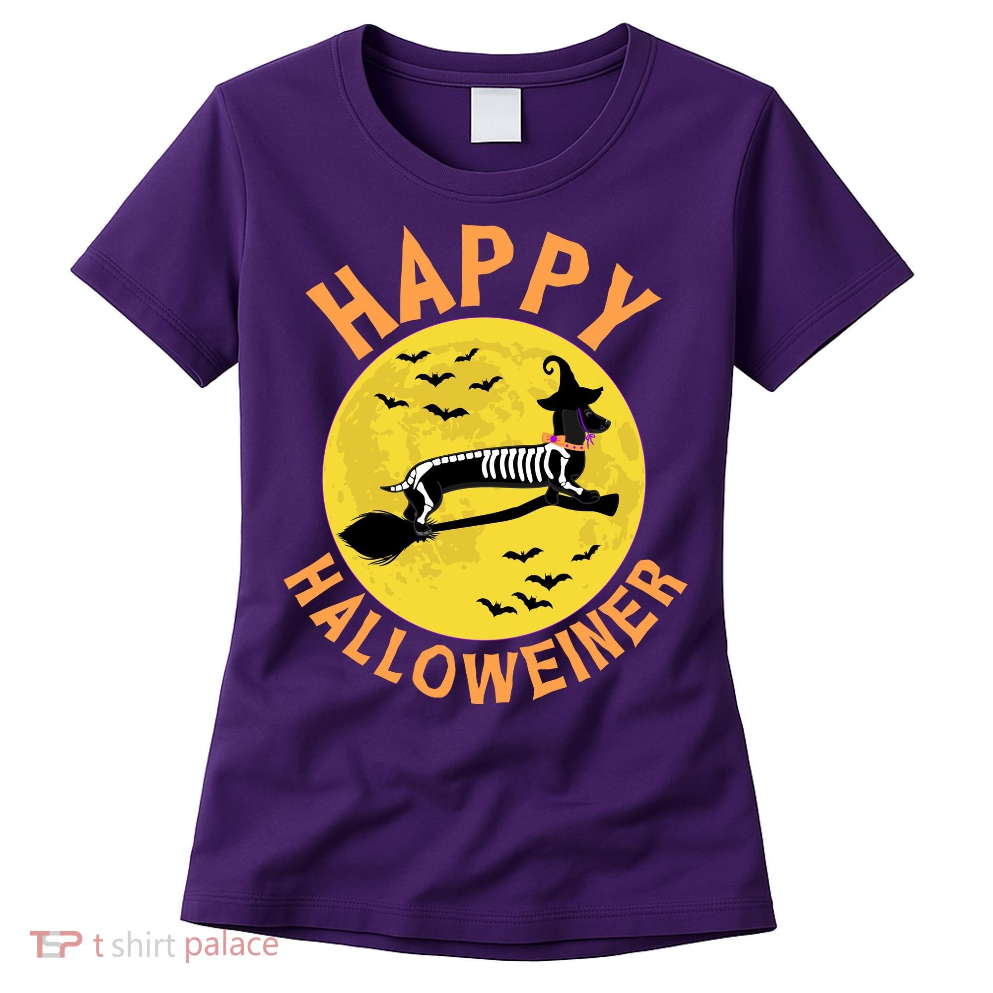 Funny Happy Halloweiner Dachshund Lover Women's T-Shirt