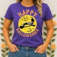 Funny Happy Halloweiner Dachshund Lover Women's T-Shirt thumb 2