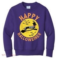 Funny Happy Halloweiner Dachshund Lover Kids Sweatshirt thumb 0