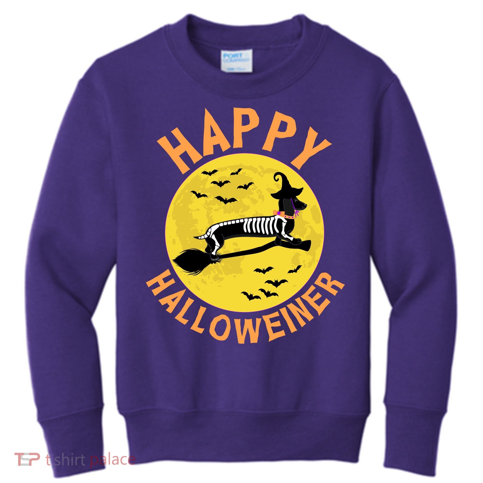 Funny Happy Halloweiner Dachshund Lover Kids Sweatshirt