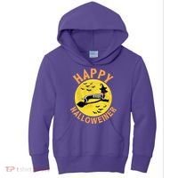 Funny Happy Halloweiner Dachshund Lover Kids Hoodie thumb 0