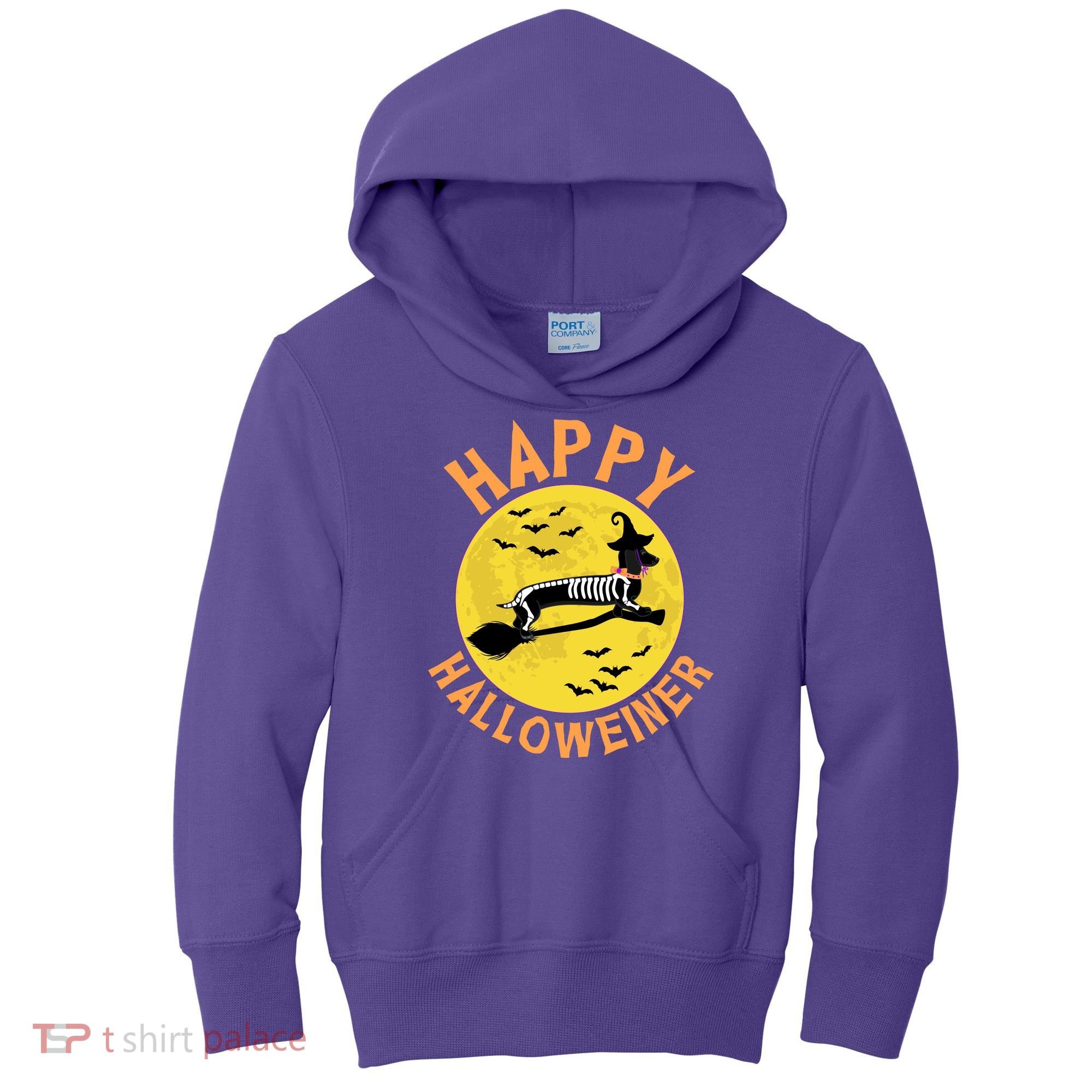 Funny Happy Halloweiner Dachshund Lover Kids Hoodie