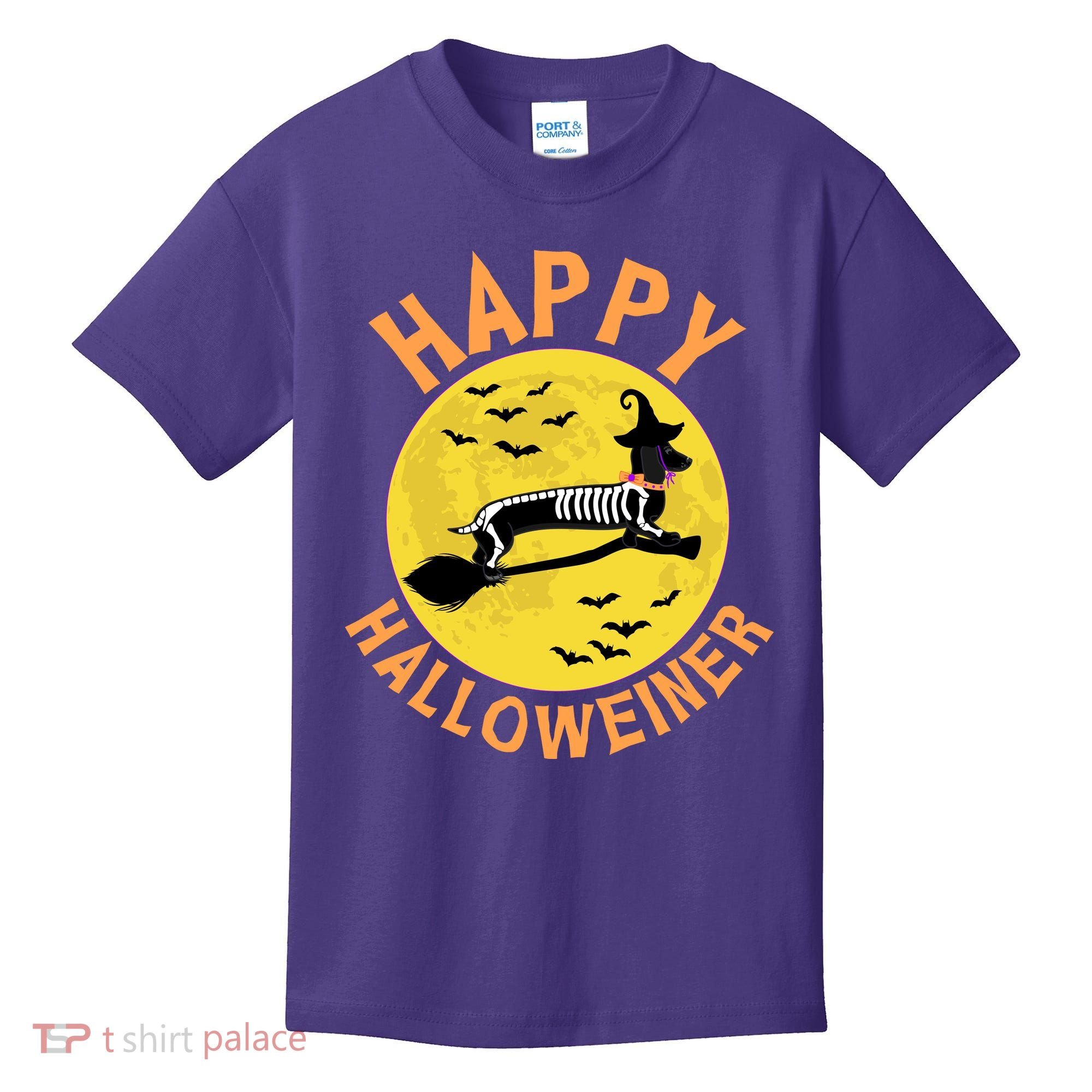 Funny Happy Halloweiner Dachshund Lover Kids T-Shirt